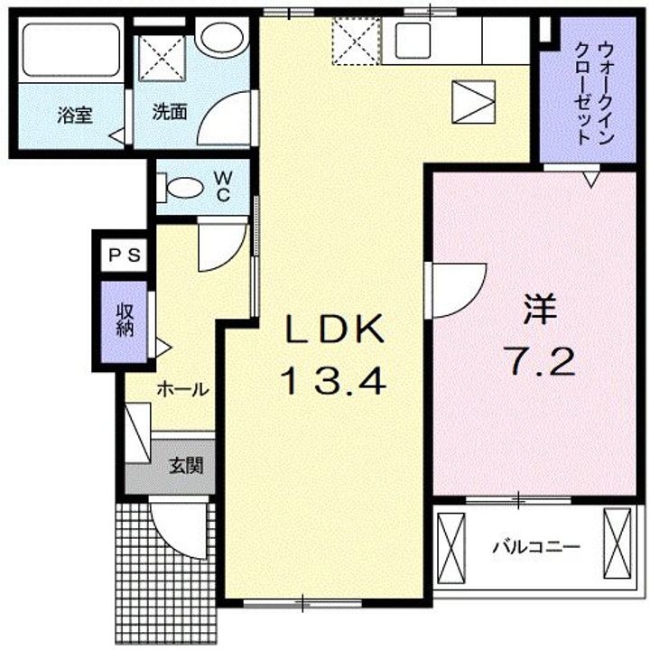 コーポ勢多七番館の間取り