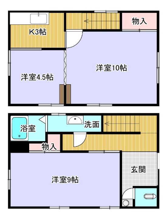 滋賀県甲賀市水口町東林口(一戸建)の賃貸物件の間取り