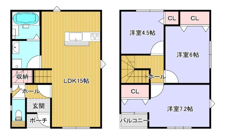 滋賀県甲賀市水口町東名坂(一戸建)の賃貸物件2の間取り