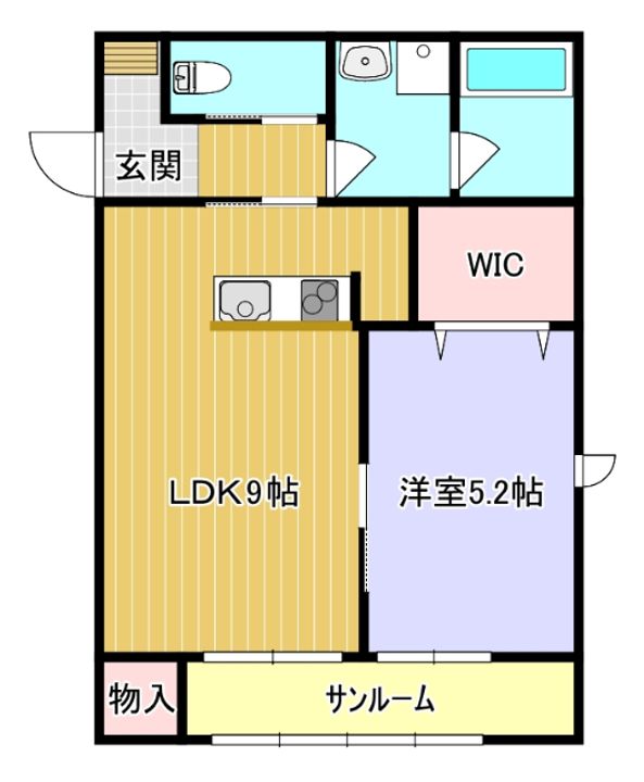 CA彩りの間取り