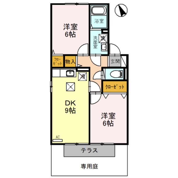 クラージュ B棟の間取り