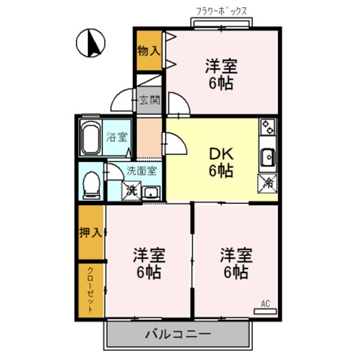 アグリンビレッジ C棟の間取り