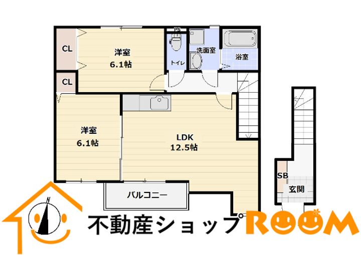 プレジオけやきB201の間取り