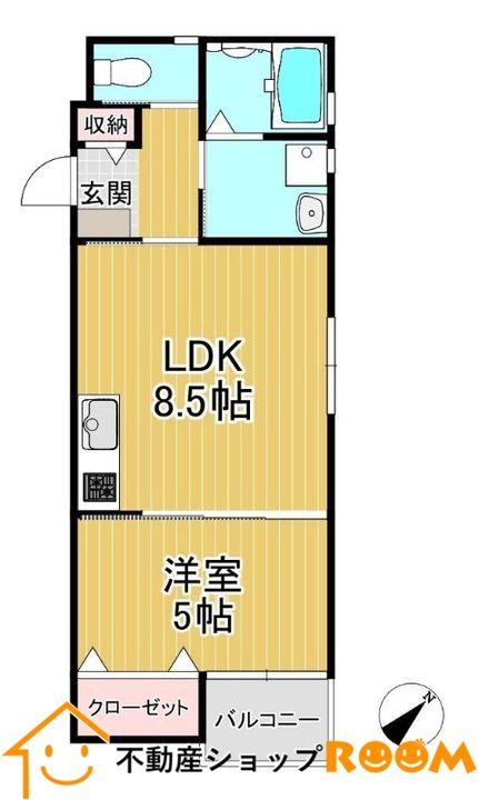 ティーレグノ羽犬塚B棟201の間取り