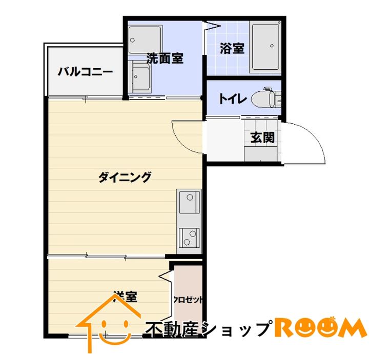 ティーレグノ羽犬塚A棟101の間取り