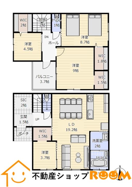 福岡県八女市龍ケ原(一戸建)の賃貸物件2の間取り