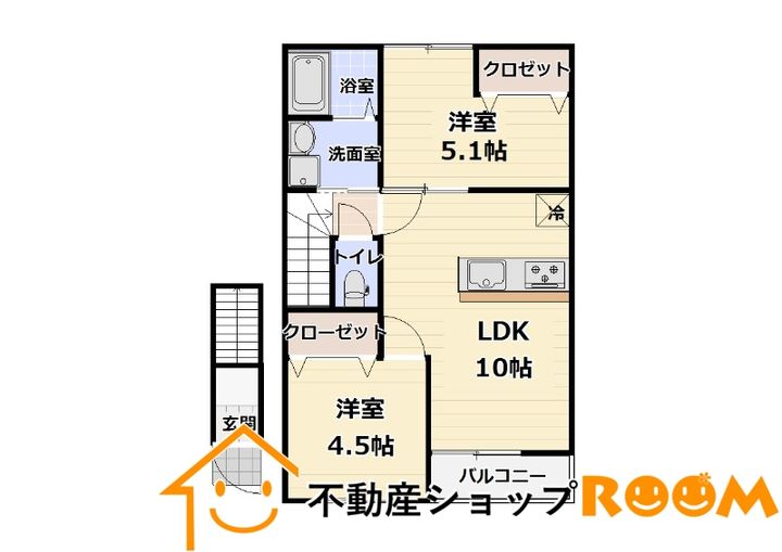 レイクパレスⅡ205の間取り