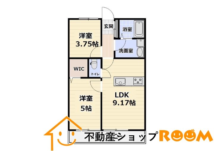 レイクパレスⅢ203の間取り