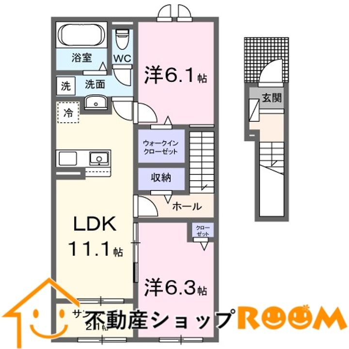 ルナソル202の間取り