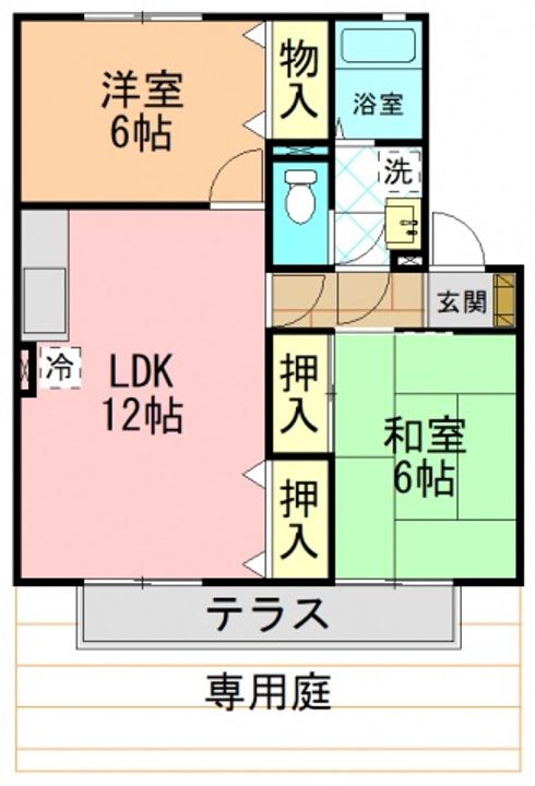 カサベルテC棟102の間取り