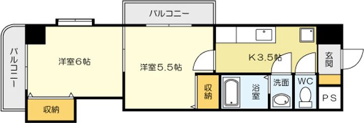中津口センタービル903の間取り