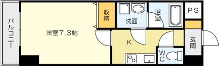 福岡県北九州市小倉北区三萩野1丁目(マンション)の賃貸物件404の間取り