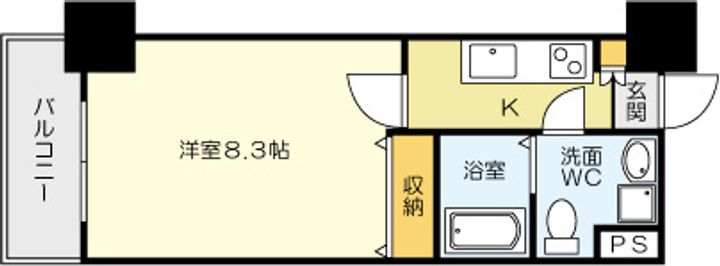 No.71 オリエントトラストタワー1107の間取り