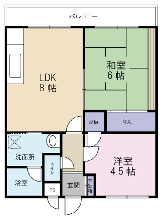 吉志ハイツの間取り