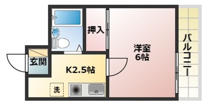 大阪府寝屋川市初町(マンション)の賃貸物件205の間取り