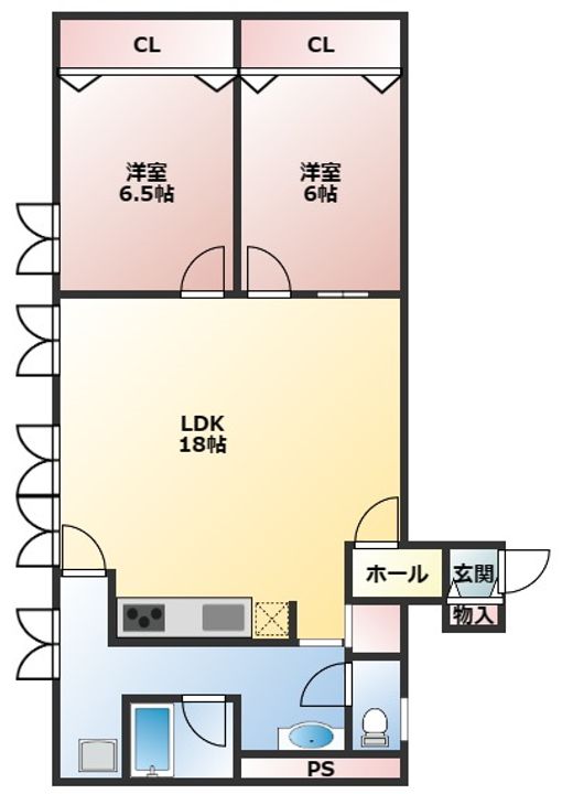 PHOENIX COURT 交野Ⅱ212の間取り