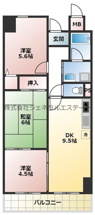 フレアコートコスモ309の間取り