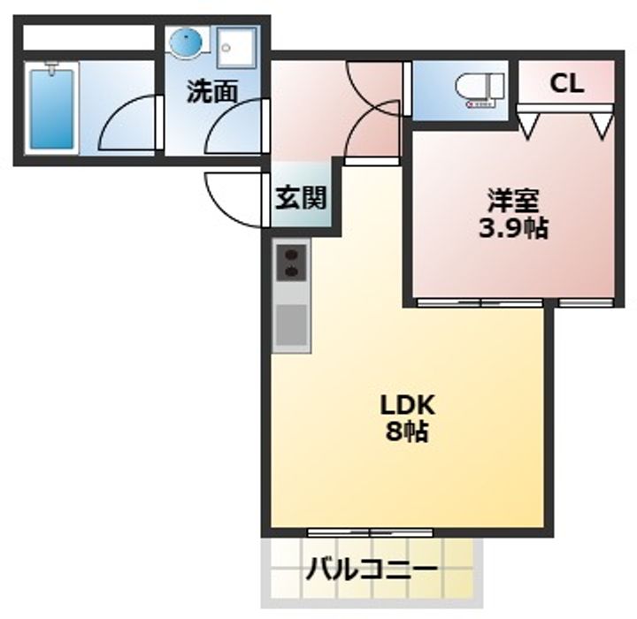 S Apt.門真城垣町の間取り