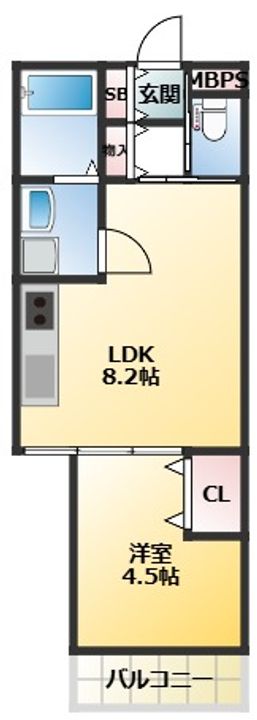 プレサンスクレージュ喜里川町の間取り