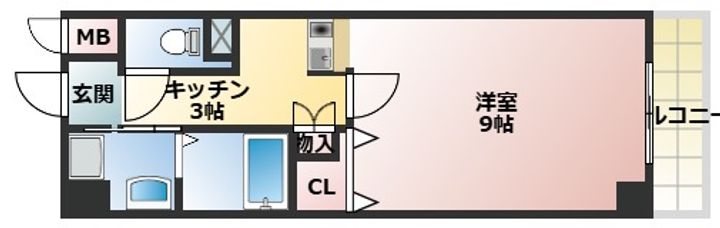 香里プラザⅦ404の間取り