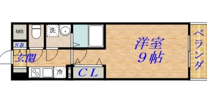 大阪府大阪市城東区鴫野西2丁目(マンション)の賃貸物件7fの間取り