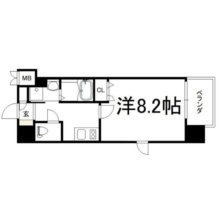 大阪府大阪市北区長柄中2丁目(マンション)の賃貸物件8fの間取り