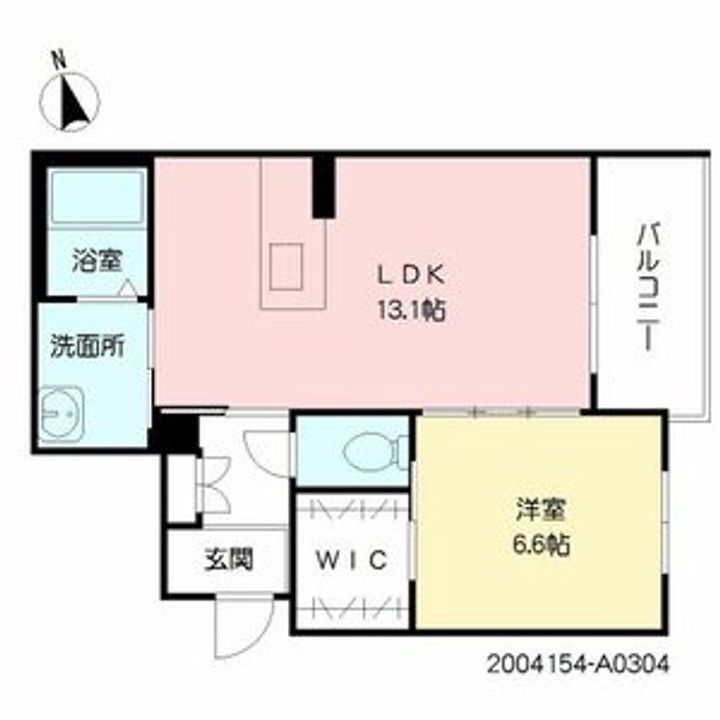 シャーメゾン出来島A0304号室の間取り