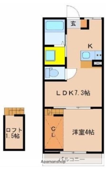 Bloom大工202の間取り