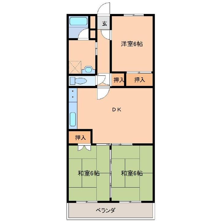 青南ハイツ203の間取り