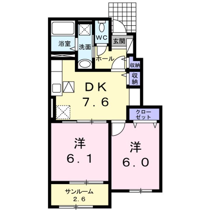 カルム・メゾンの間取り