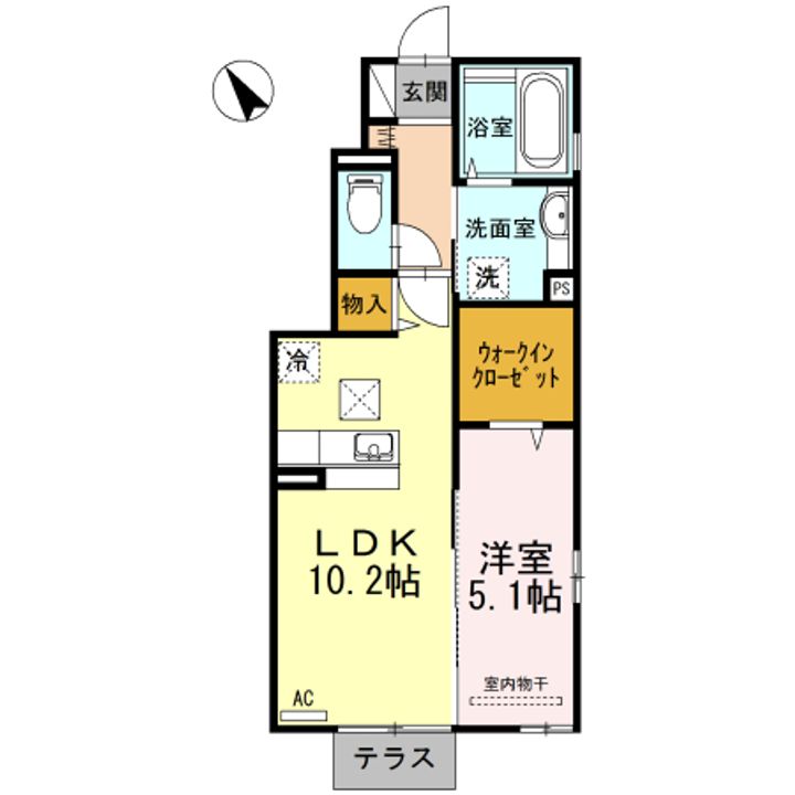 セジュールひより101の間取り