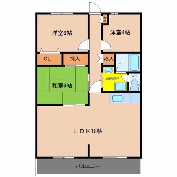 ルミエール吉村B406の間取り