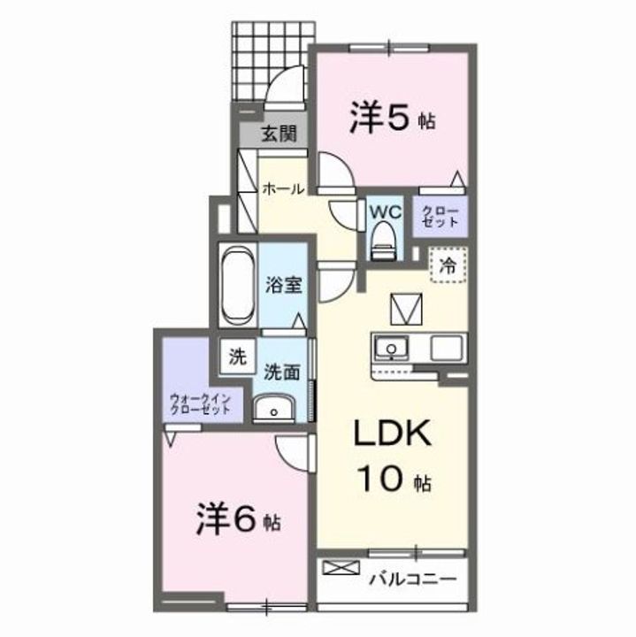 クラプレール Sの間取り