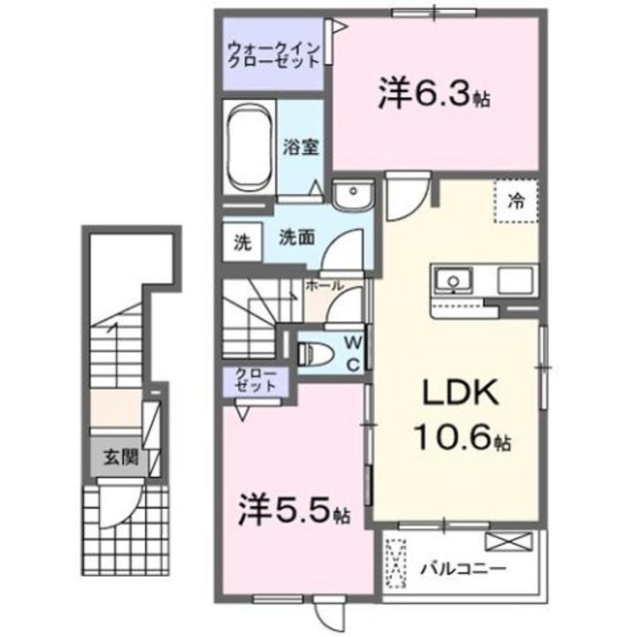 ゼファー川原崎 Ⅱの間取り