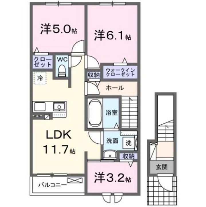 カプシーヌ セゾンの間取り