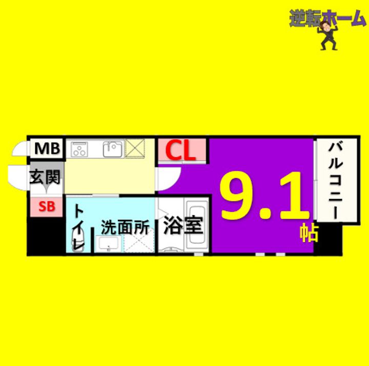プレシャスコート金山604の間取り
