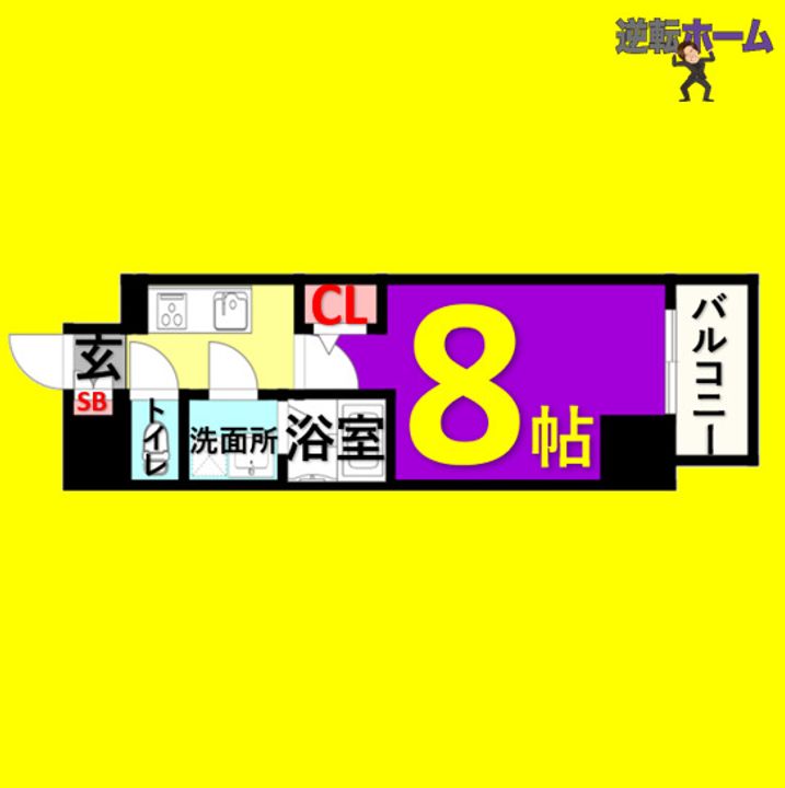 エスリード栄 THE PARKの間取り