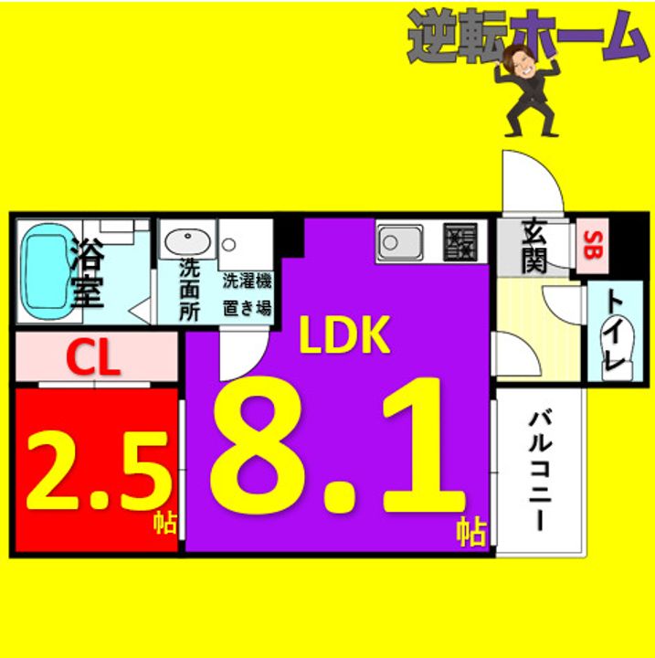 R-Smart金山ウエスト102の間取り