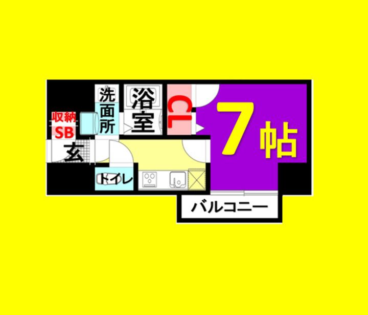 エスリード大須デュオ407の間取り