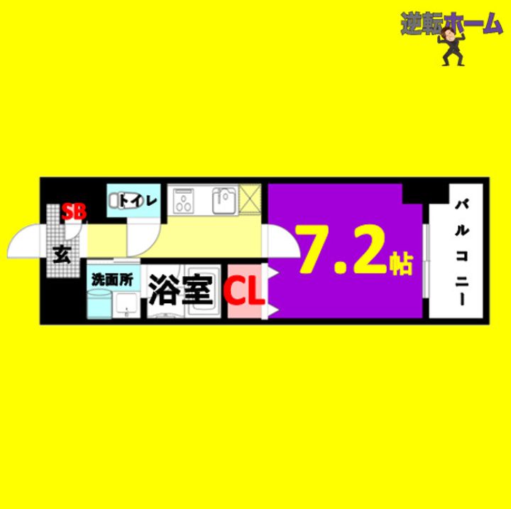 ボーデュキャナル幅下の間取り