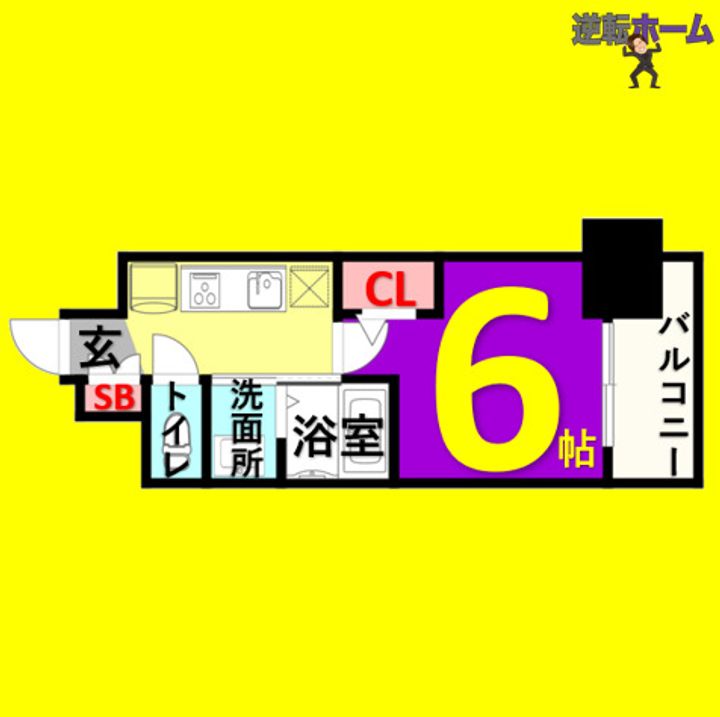 エステムコート名古屋黒川シャルマンの間取り