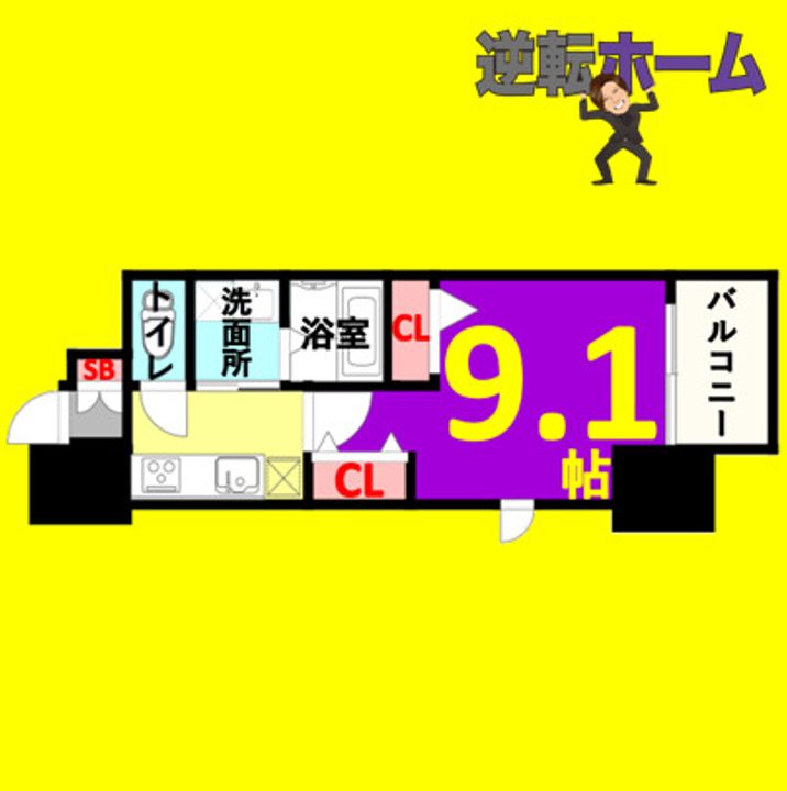 パルティール名西の間取り