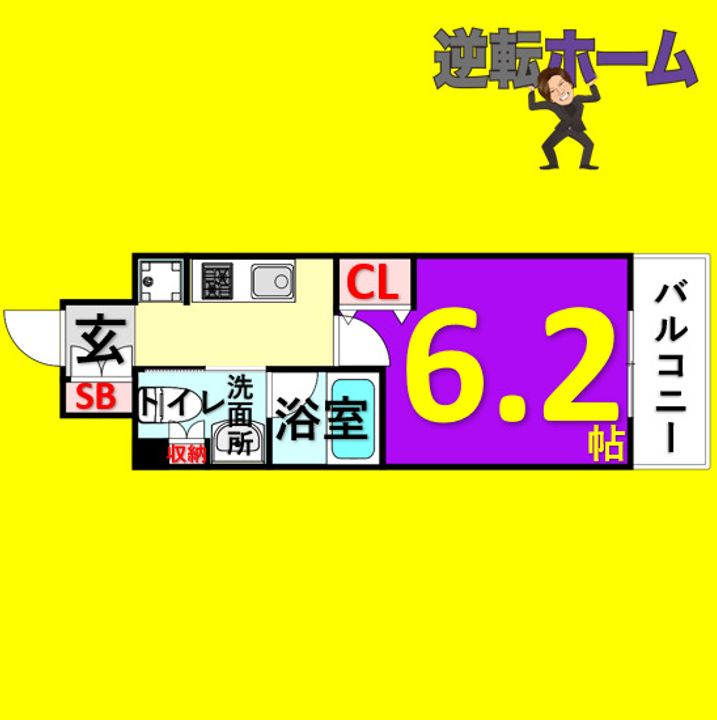 ルネフラッツ庄内通駅前の間取り