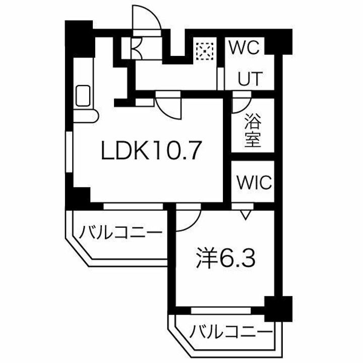 ソレイルコート桜本町801の間取り