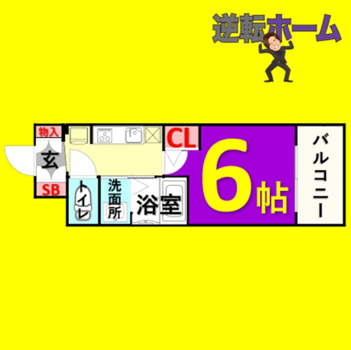 エステムコート名古屋金山ミッドクロス2階の間取り