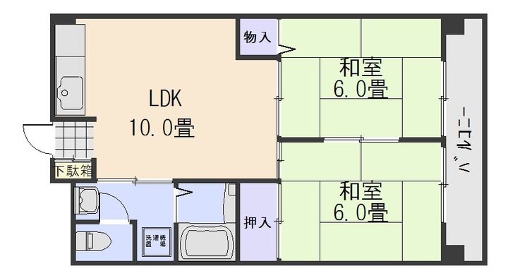 コーポ・カワチの間取り