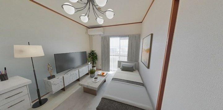 迫マンションの寝室