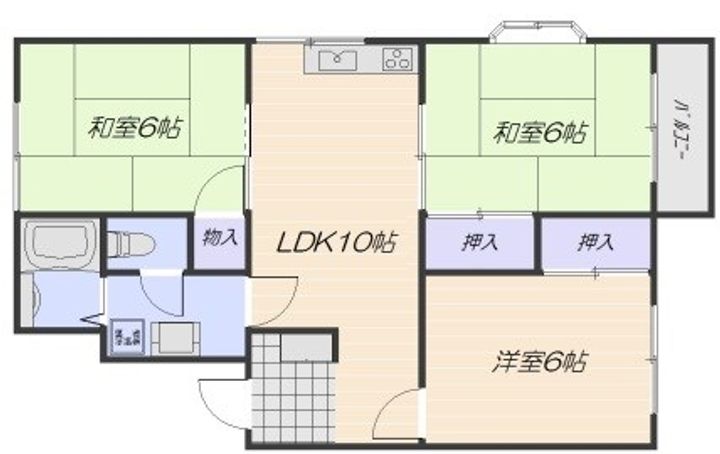 エルディム川内 A棟の間取り