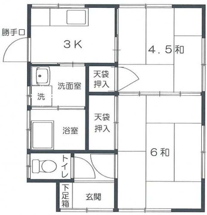 広島県広島市安佐南区中筋2丁目(一戸建)の賃貸物件の間取り