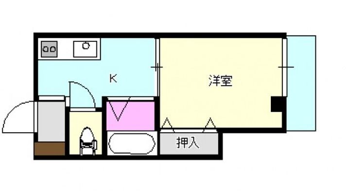 コーポ中通の間取り
